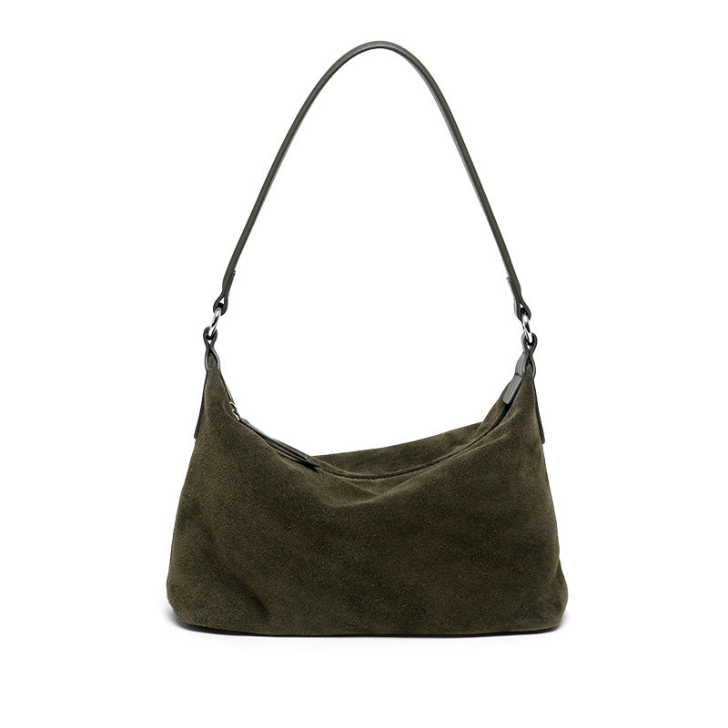 Comfortable Women's Underarm Frosted Cowhide One Handbags