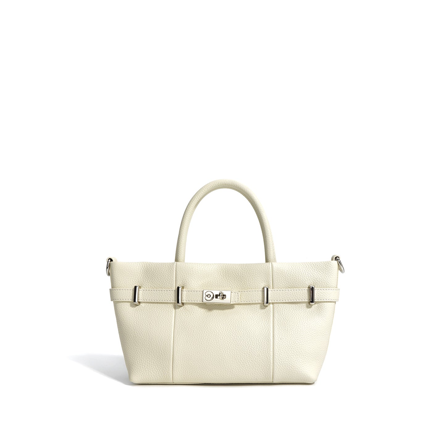 Layer Cowhide Lychee Pattern Simple Commute Shoulder Bags