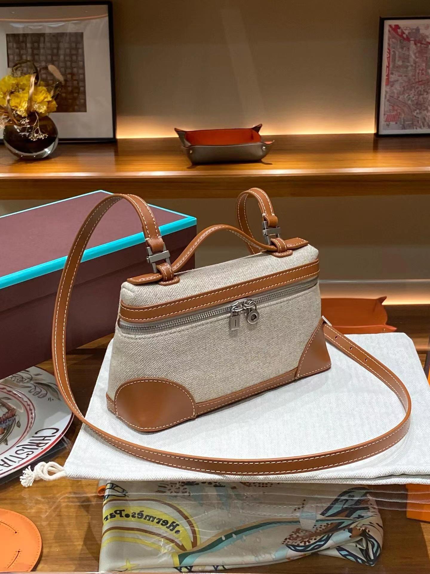 Women's Lunch Box Canvas Color Matching Popular Crossbody Bags