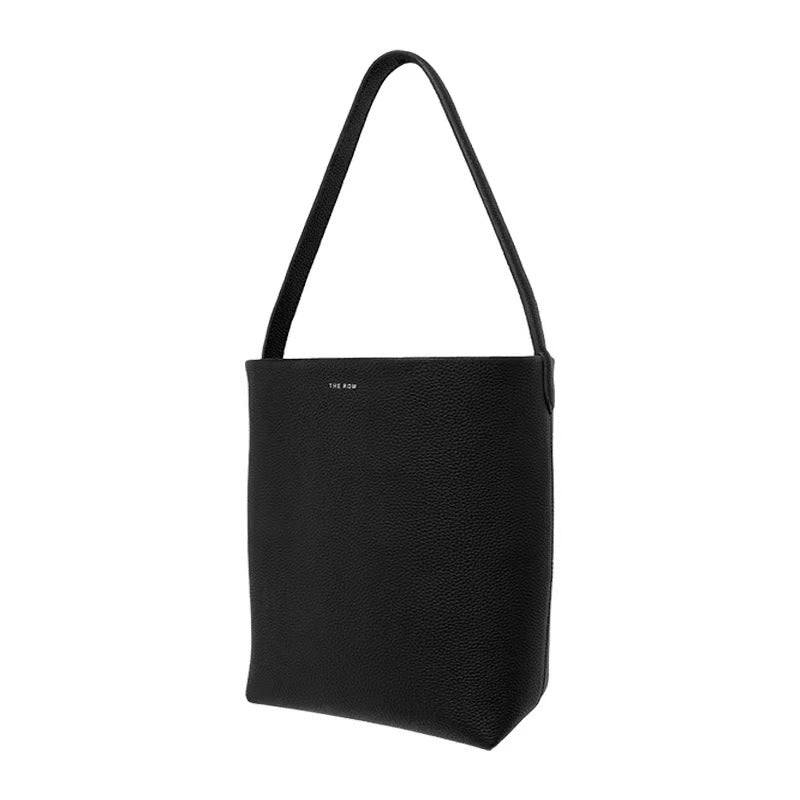 Women's High-grade Lychee Pattern Cowhide Large Capacity Totes Crossbody Bags