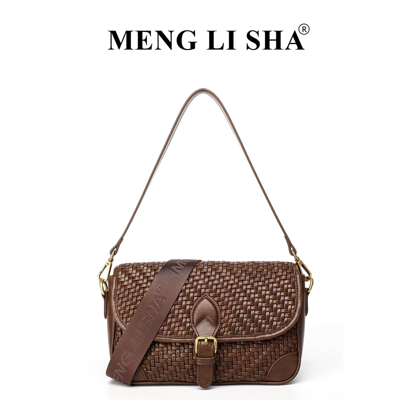 Versatile Women's Niche Retro Hand-woven Baguette Shoulder Bags