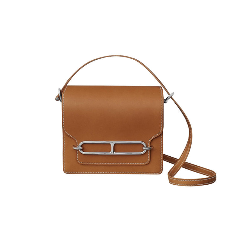 Innovative Pig Nose Stewardess Genuine Leather Shoulder Bags