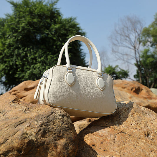 Women's Leather High-grade Portable Boston Mini Bags