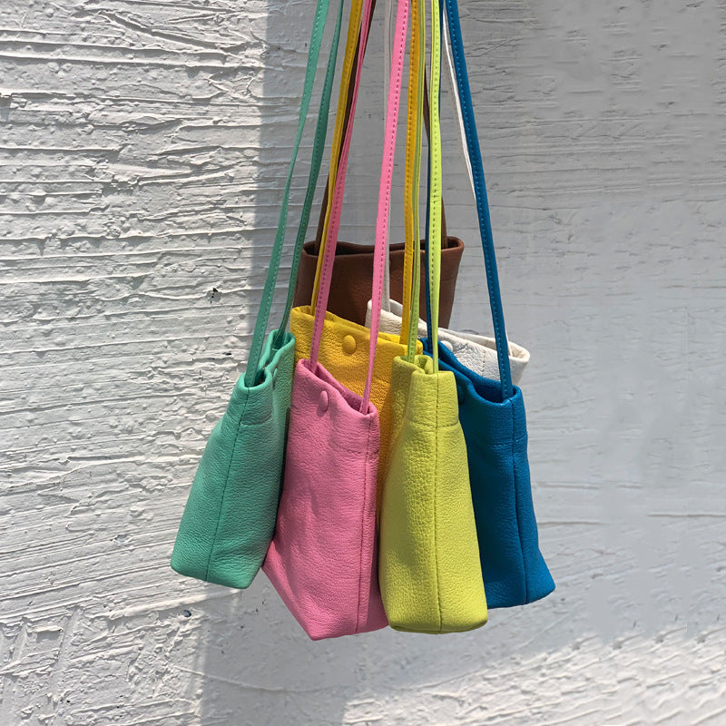 Women's Sheepskin Mobile Minority Simple Mini Shoulder Bags
