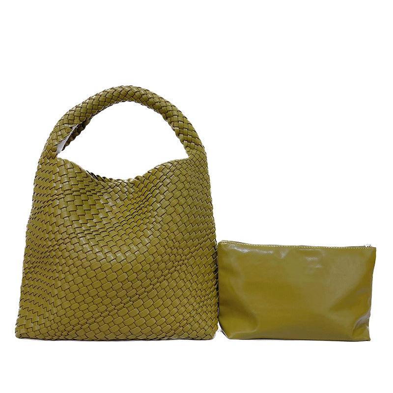 Women's Fashion Design Woven Large Capacity Son Handbags