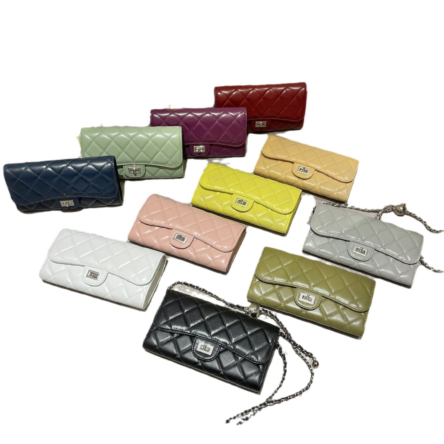 Style High-grade Calfskin Mini Rhombus Chain Crossbody Bags