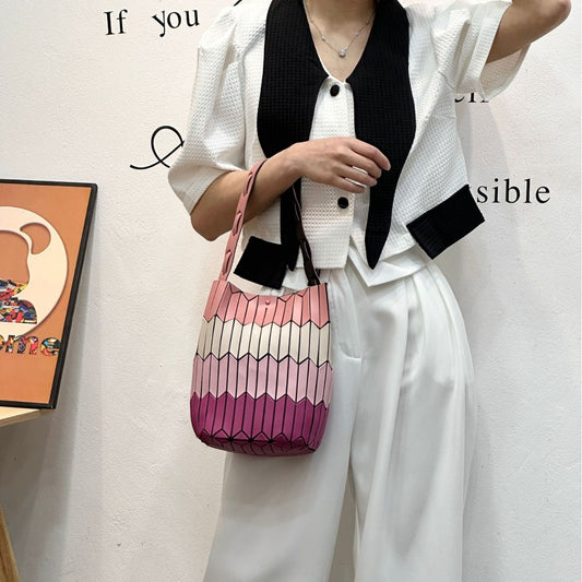 Women's Style Vegetable Basket Simple Fashion Rhombus Handbags