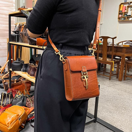 Women's Mobile For Genuine Leather Retro High-grade Crossbody Bags