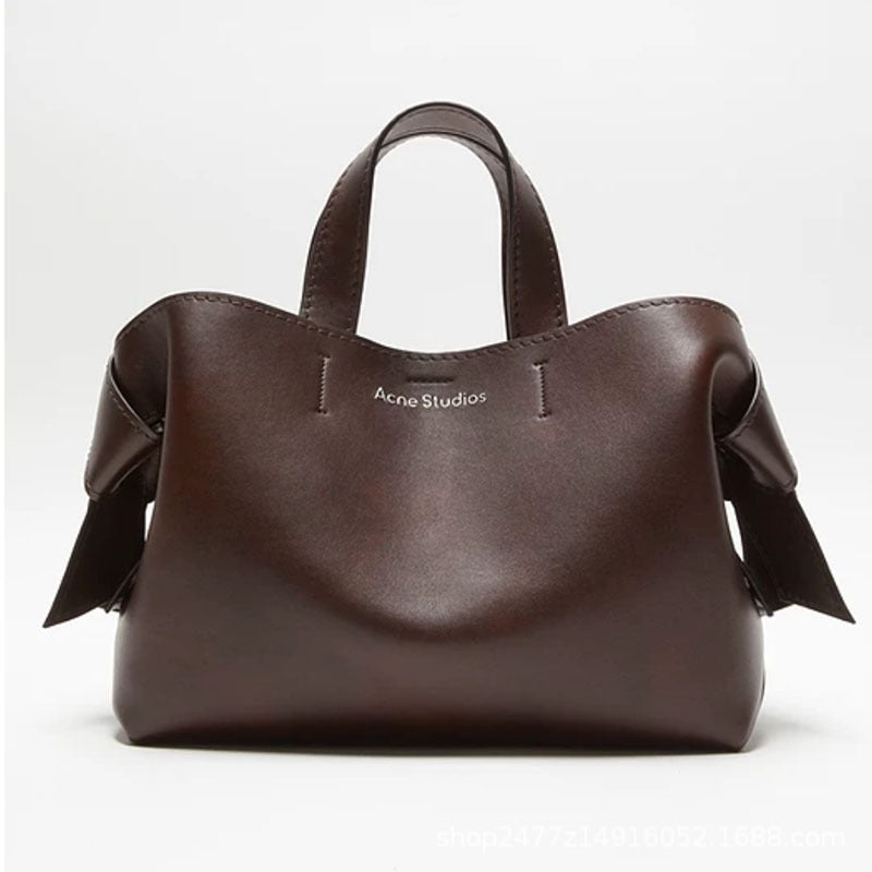 Women's Swedish Niche Bow Simple Fashion Genuine Shoulder Bags