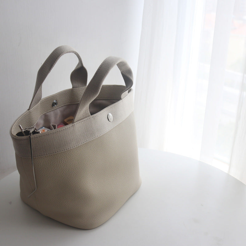 Women's Soft Glutinous First Layer Cowhide Portable Handbags