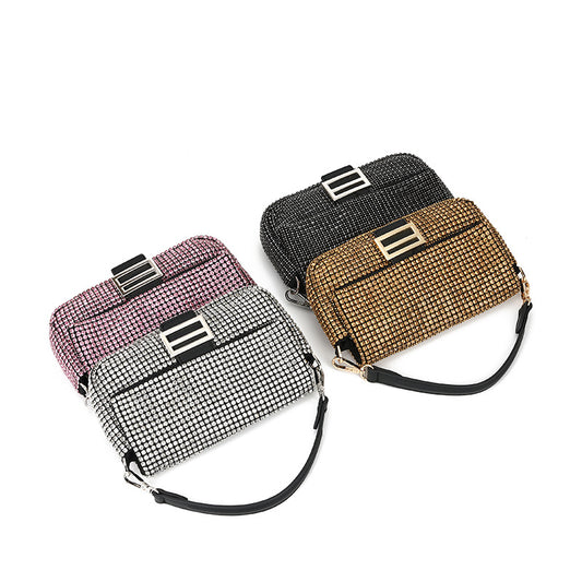 Women's High-grade Fashionable Dinner Niche Full Diamond Handbags