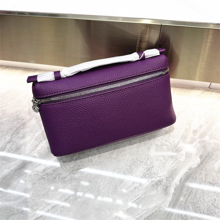 Layer Cowhide Lunch Box Portable Niche Crossbody Bags