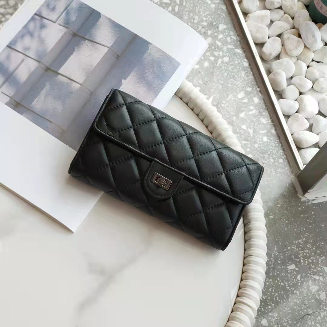 Unique Classy Cowhide Multiple Slots Zipper Handbags