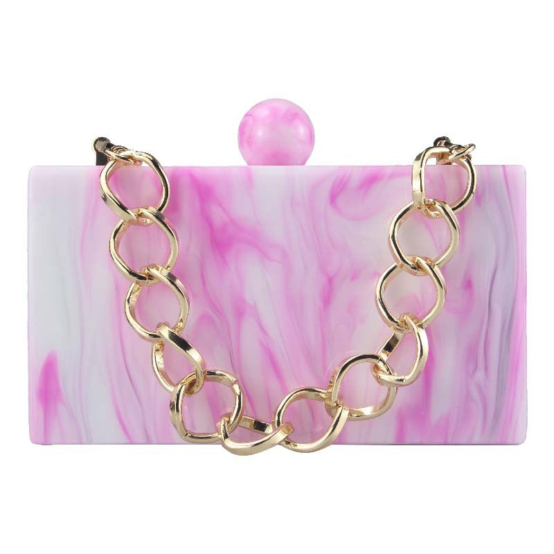 Women's Marble Acrylic Fashion Clutch Dinner Wedding Bags