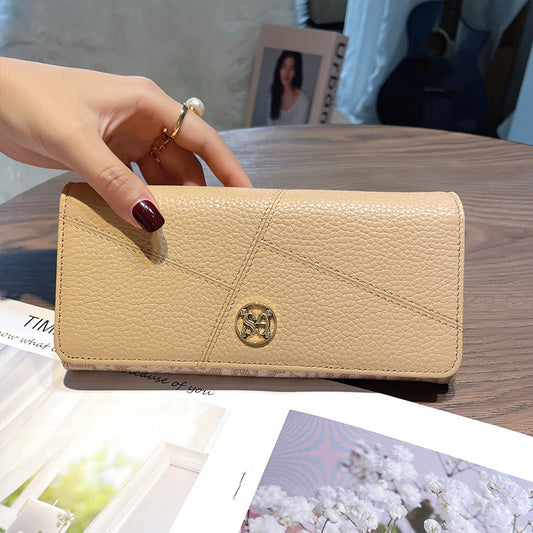 Women's Long Large Capacity Versatile Soft Cowhide Card Holder