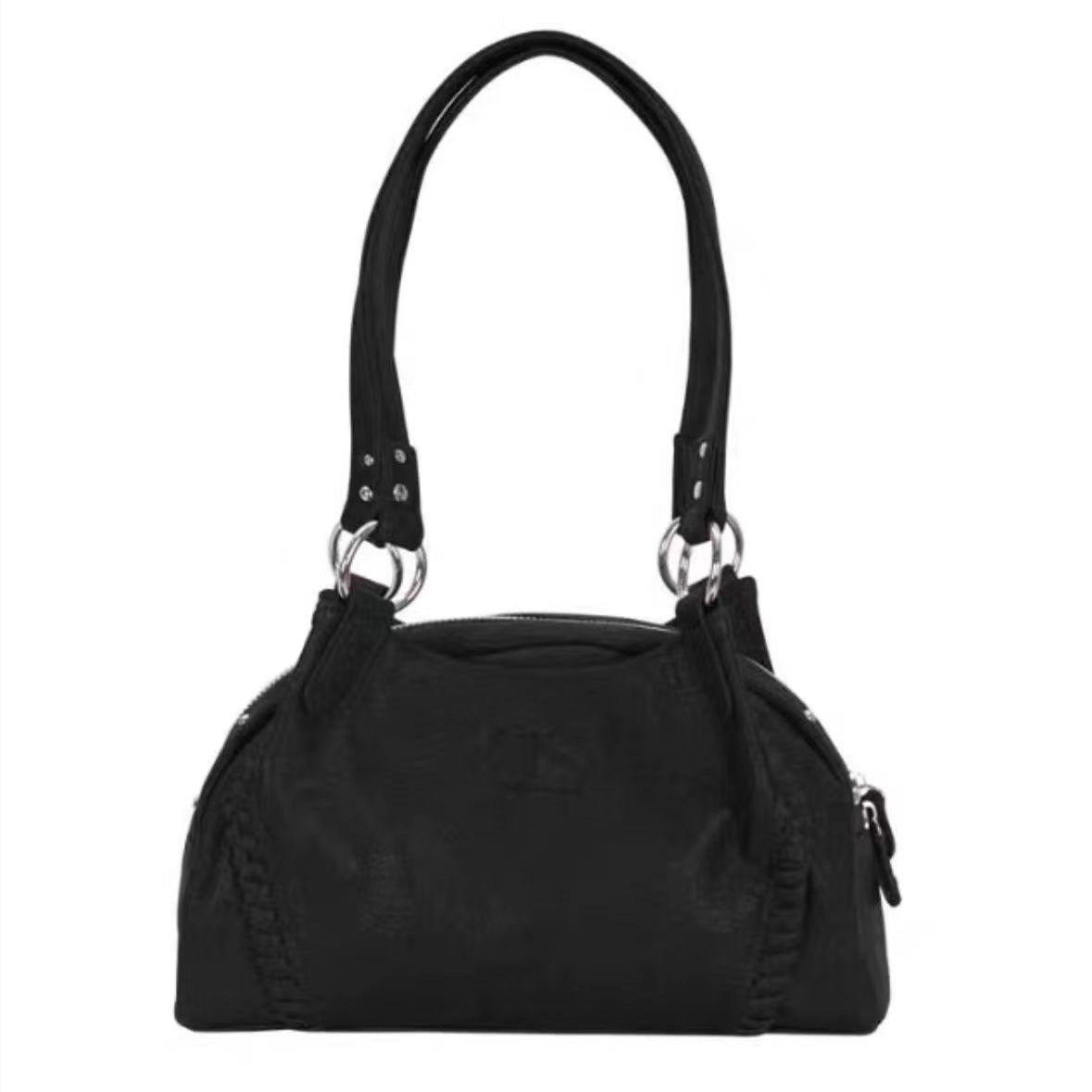 Hobo Leather Motorcycle Underarm Large Capacity Shoulder Bags