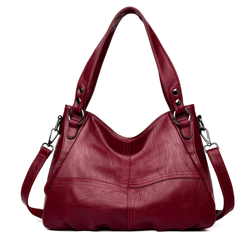 Women's Mom Large Capacity Sheepskin Pattern Soft Crossbody Bags