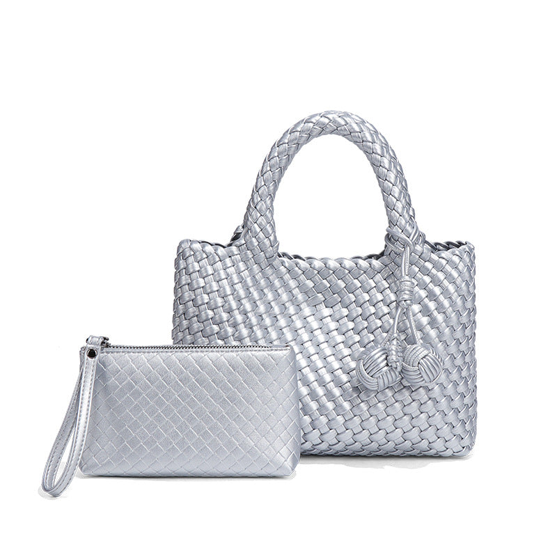 Women's Niche Woven Soft Leather Fashion Hand Handbags