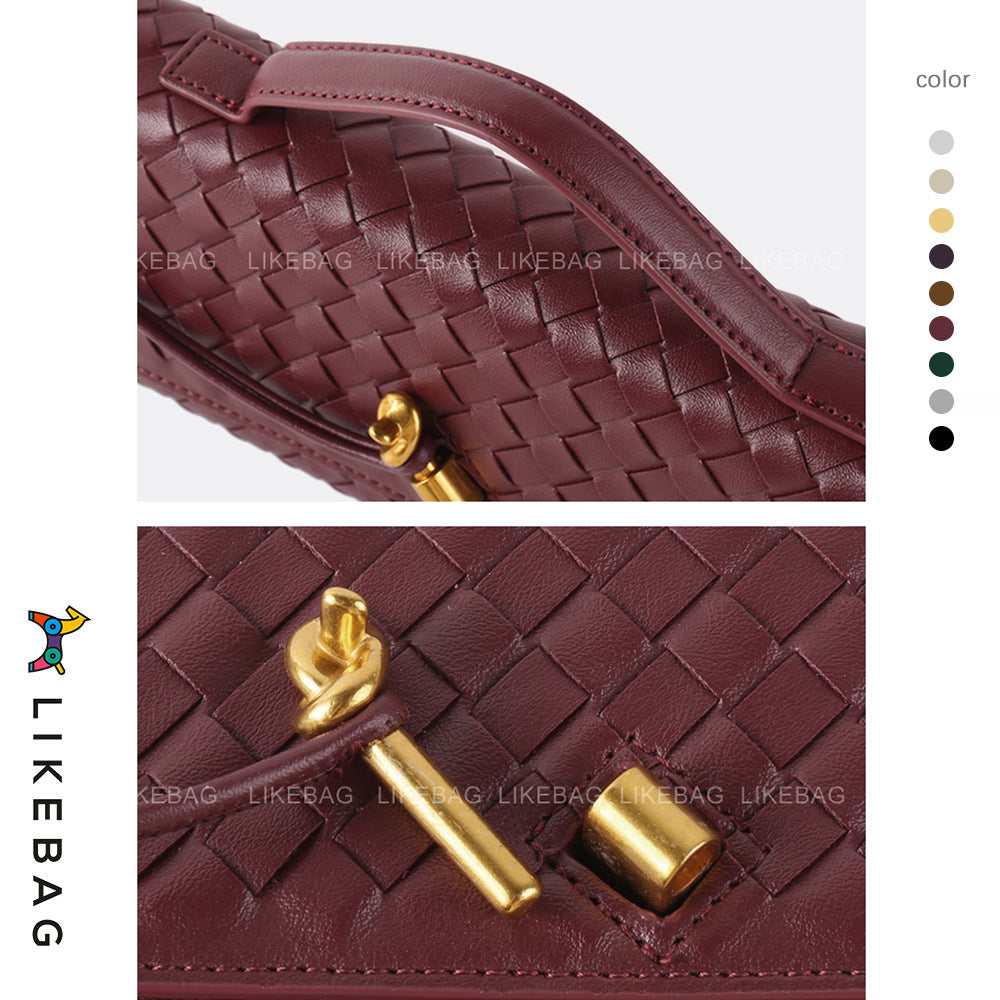 Popular Woven Dinner Baguette File Horizontal Handbags