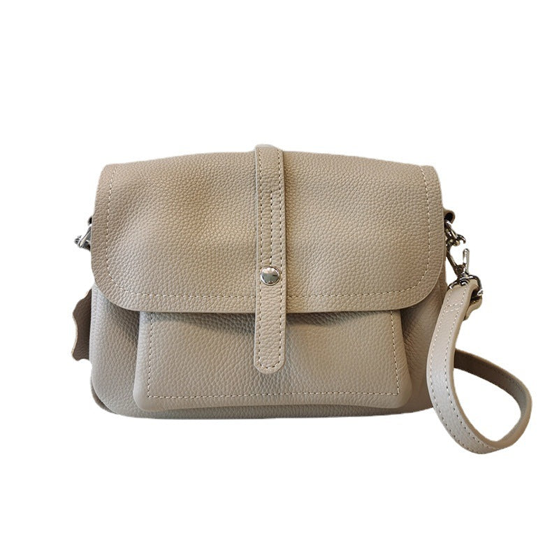 Women's First Layer Cowhide Large Capacity Textured Western Handbags