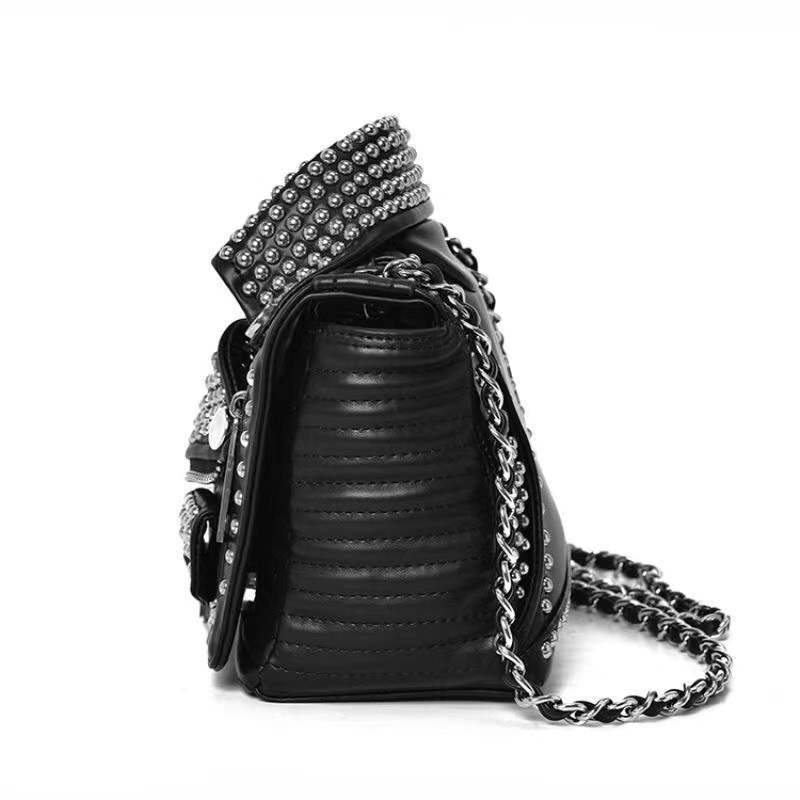 Women's Heron Party Shape Creative Rivet Clothes Shoulder Bags
