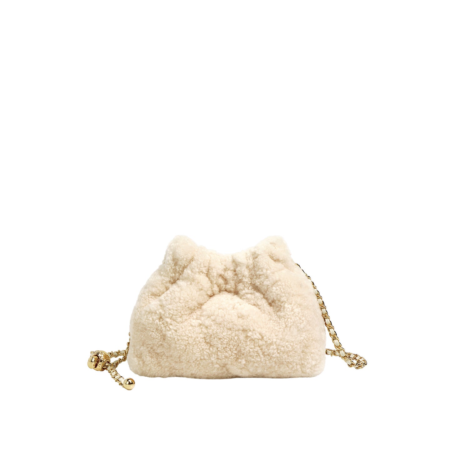Women's Design Plush Fashion Wool Cloud Chain Shoulder Bags
