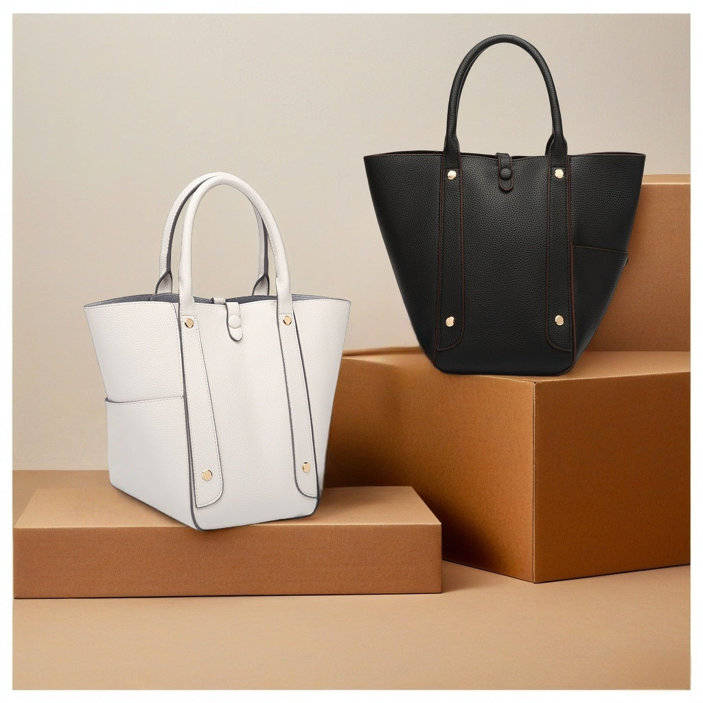 Women's Layer Cowhide High-grade Vegetable Basket Portable Genuine Handbags