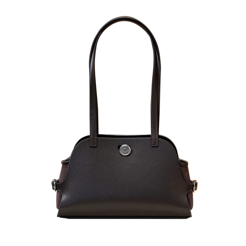 Women's Cowhide Old Money Style Shell Retro Shoulder Bags