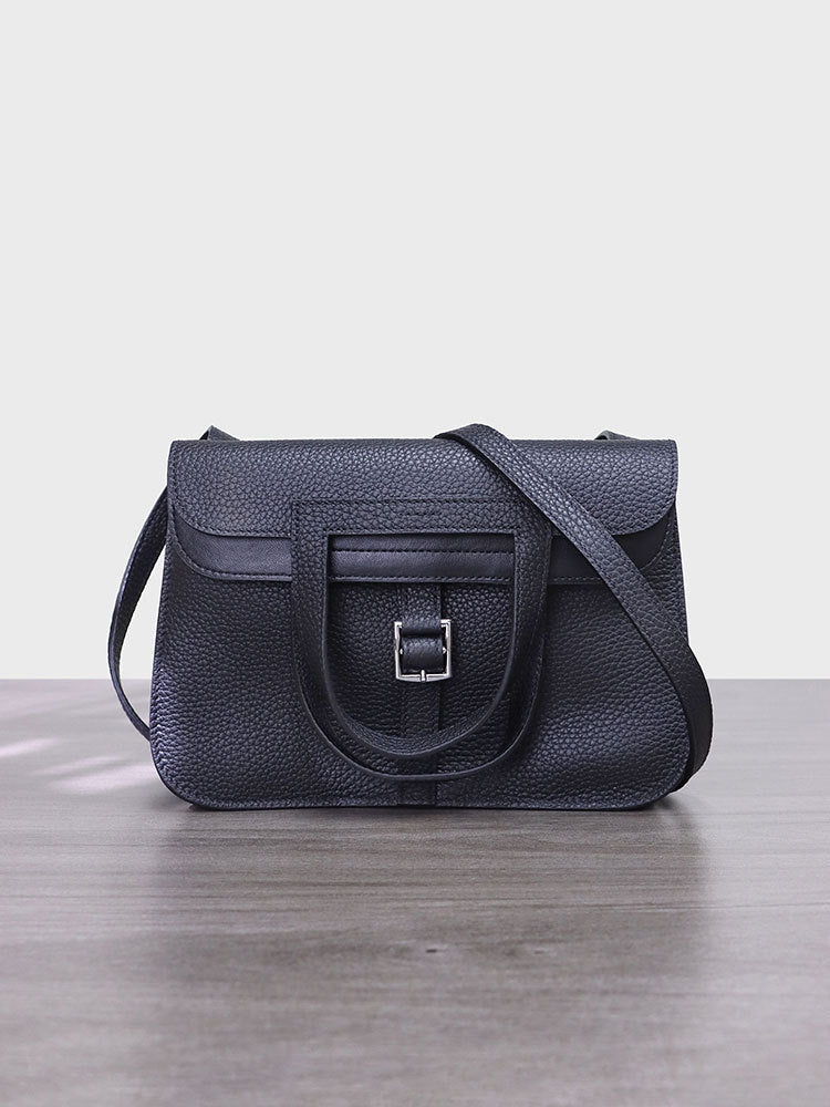 Pattern First Layer Cowhide Saddle Genuine Leather Handbags