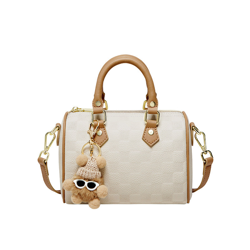 Women's Summer Genuine Leather Boston Pillow Handbags