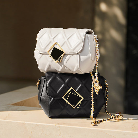 Women's Fashionable Genuine Leather High-grade Chain For Crossbody Bags