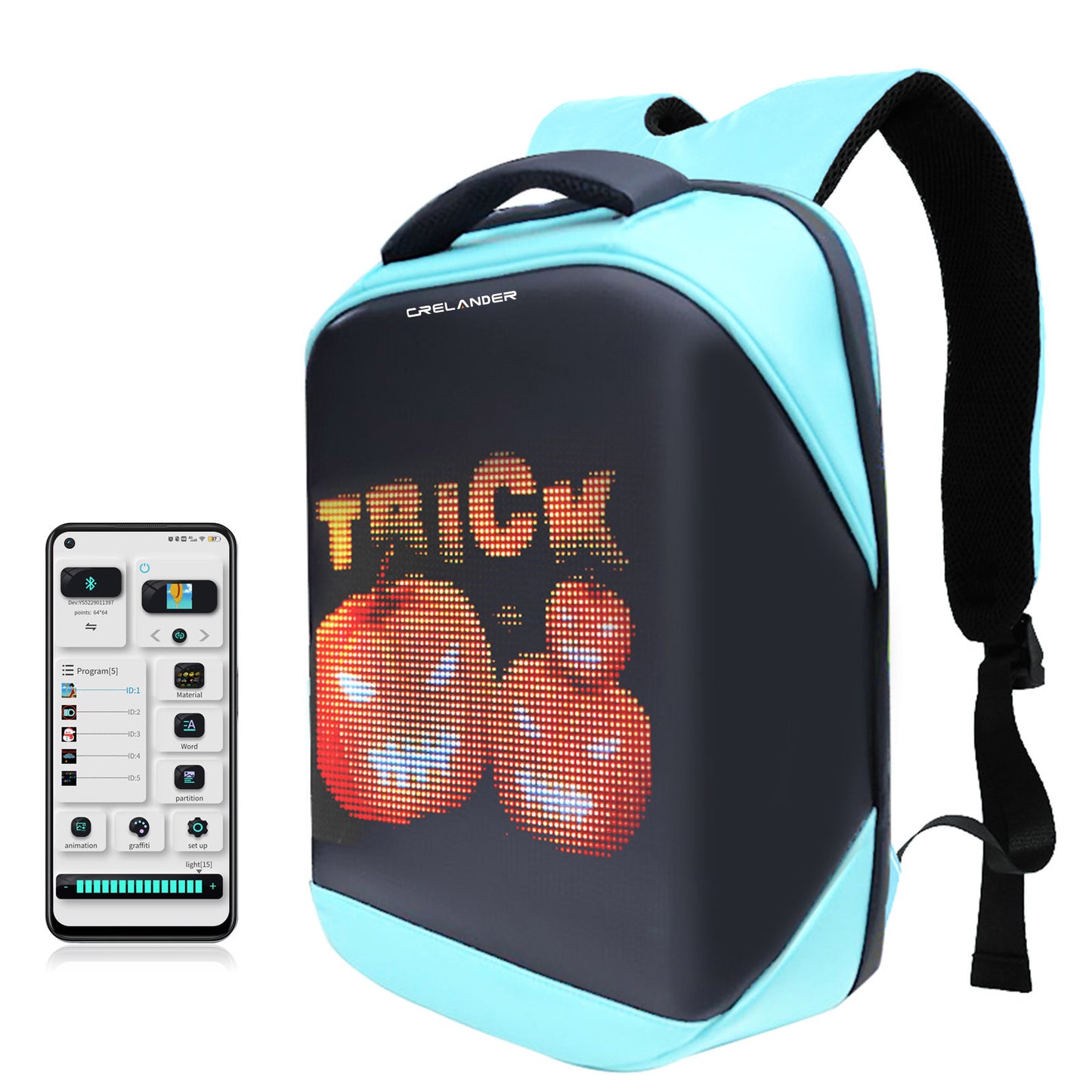 Cool Dynamic Screen Mobile Advertising Luminous Backpacks
