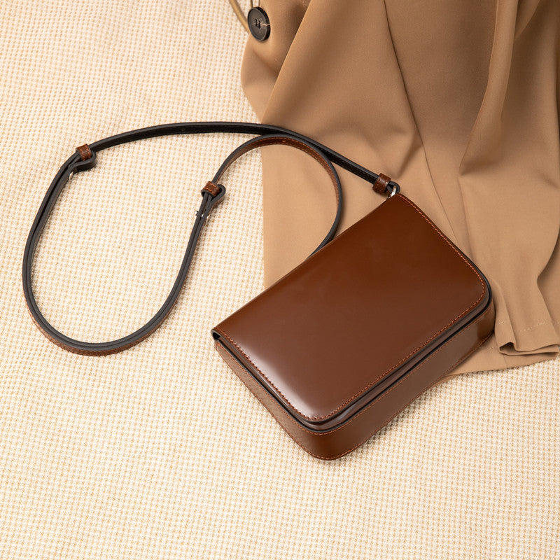 High-grade Brown Fashionable Cowhide Refined Simple Bags