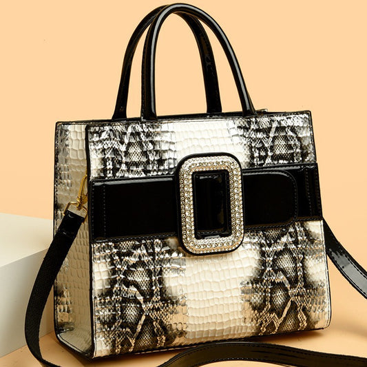 Women's High-grade Crocodile Pattern Snake Mom Fashion Shoulder Bags