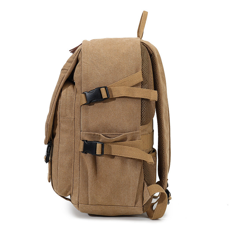 Men's Plaid Retro Canvas College Trendy Large Backpacks