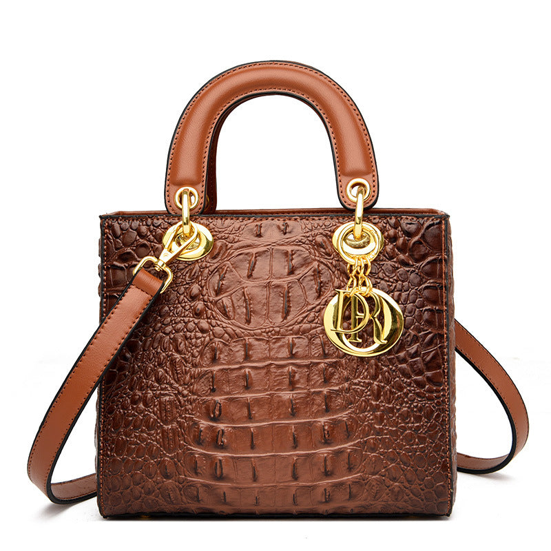 Women's Crocodile Pattern Diana Retro Portable Bags