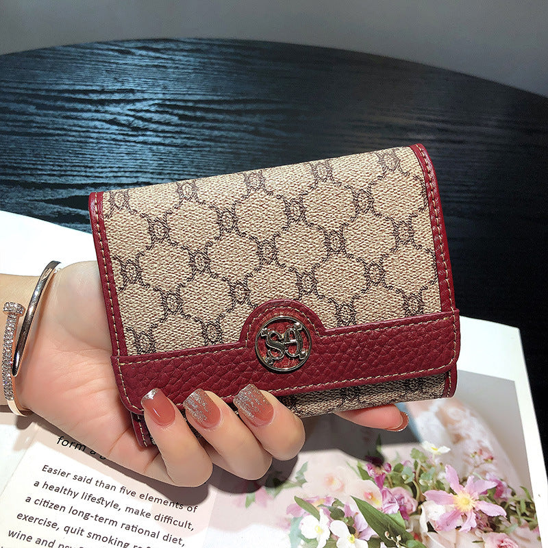 Women's Short Genuine Leather Large Capacity Cowhide Ladies Wallets