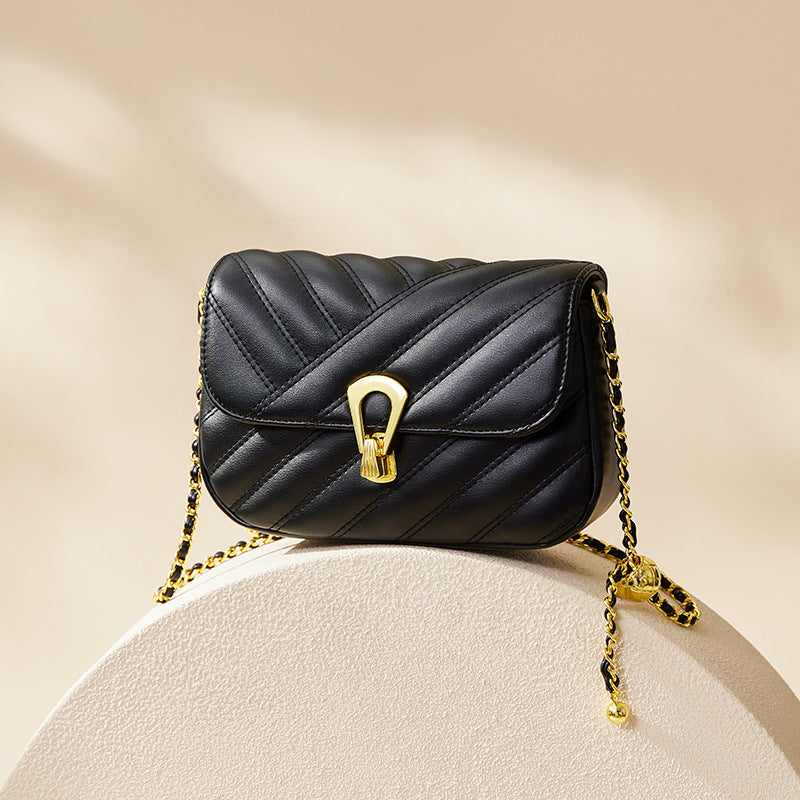 Women's Pretty Leather Packet Chain Fashion Shoulder Bags