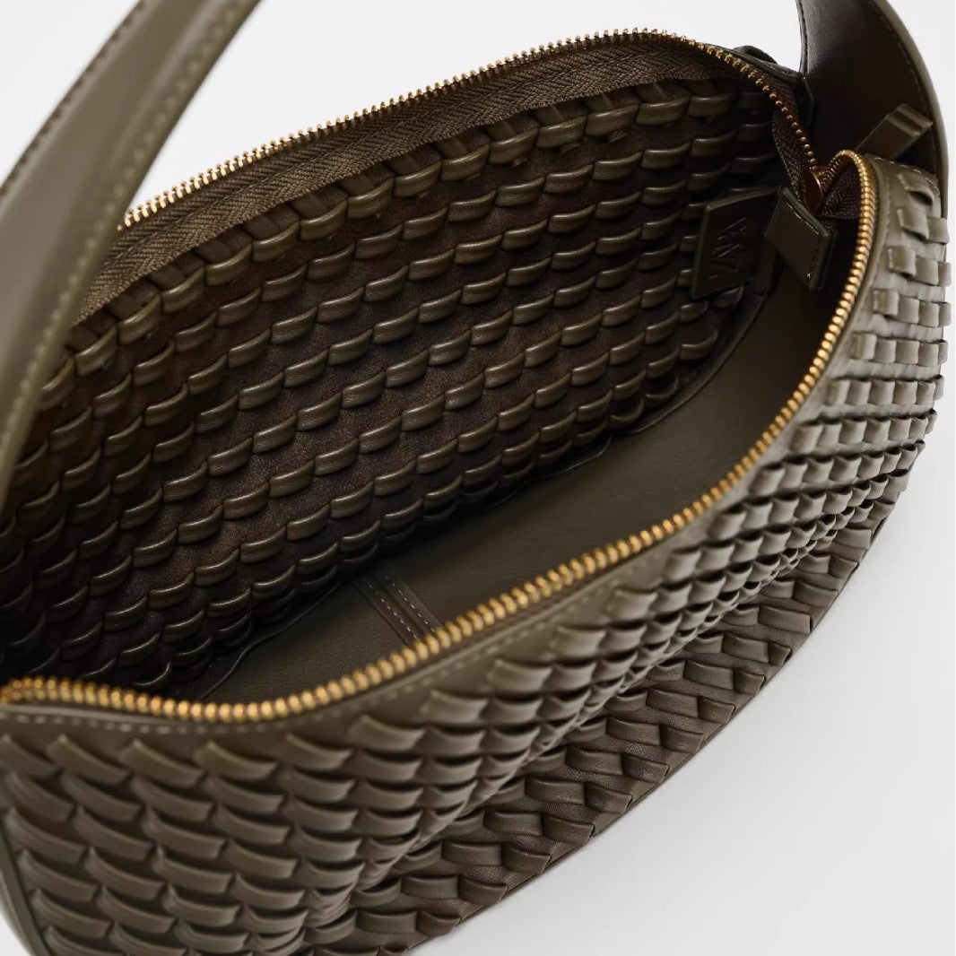 Glamorous Women's Textured Woven Korean Fashion Handbags