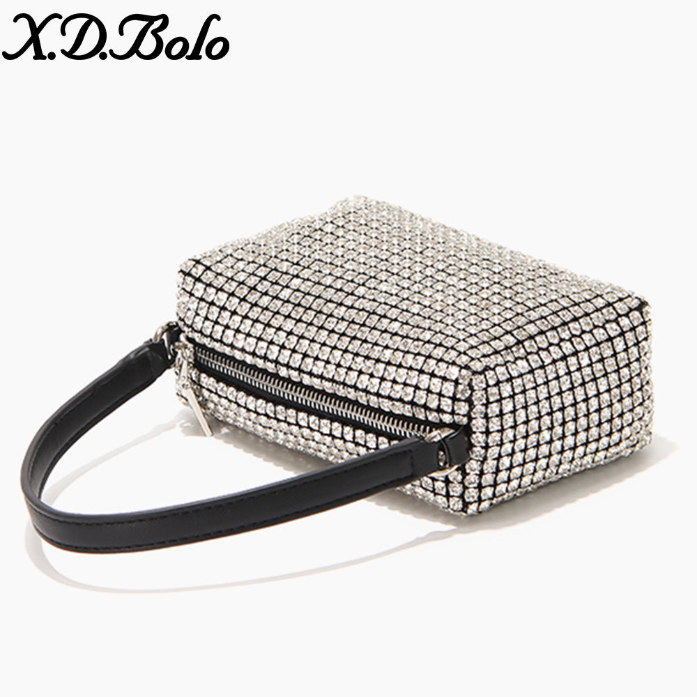 King Rhinestone Female Fashion Underarm Summer Bags