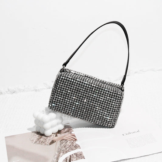 King Rhinestone Fashion Crystal Underarm Portable Handbags