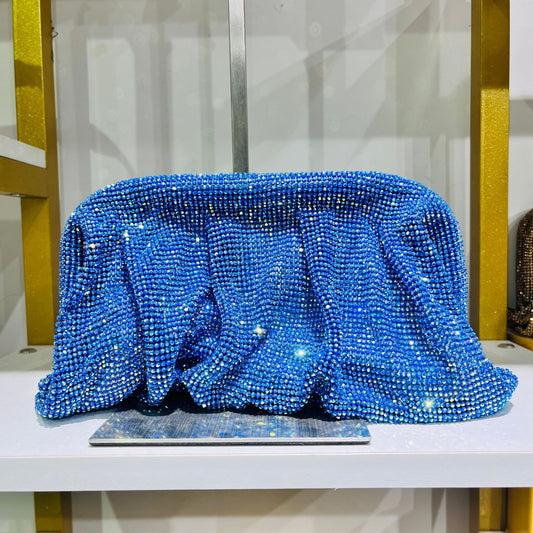 Women's Rhinestone Clutch Cloud Fashion Chain Clip Bags