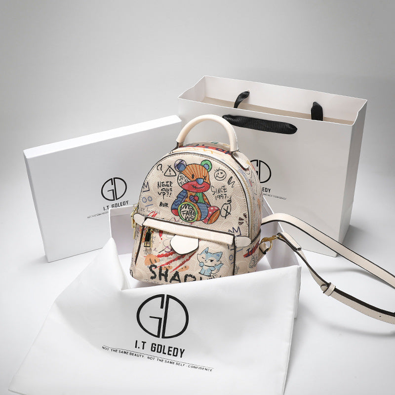 Niche Cute Bear Iti Fashion Mini Backpacks