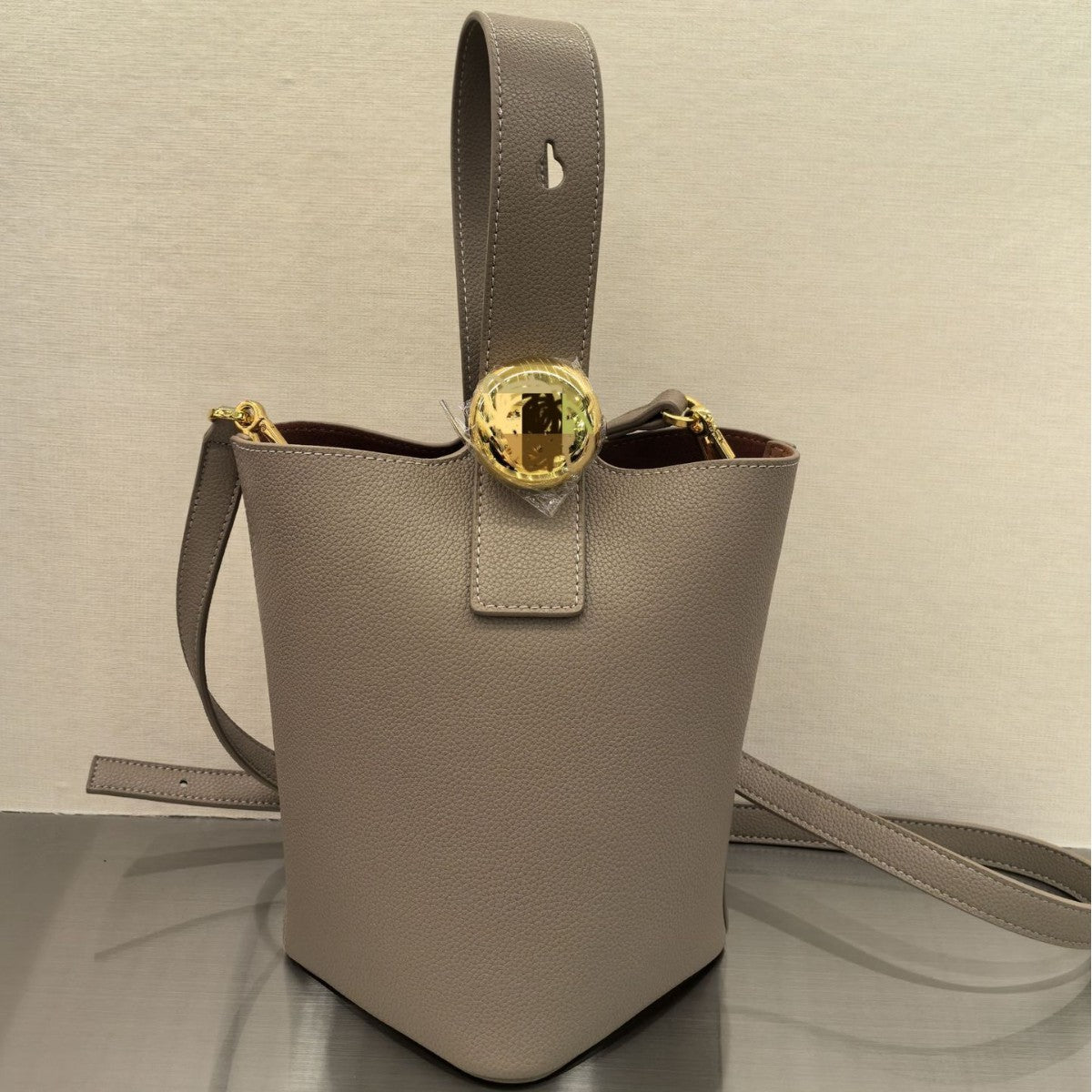 Classic Fortune Imported Cowhide Pattern Gold Crossbody Bags