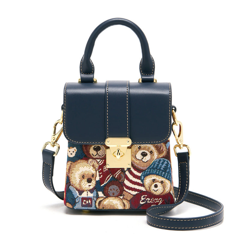 Women's Attachment Mobile Female Woven Flower Cloth Crossbody Bags