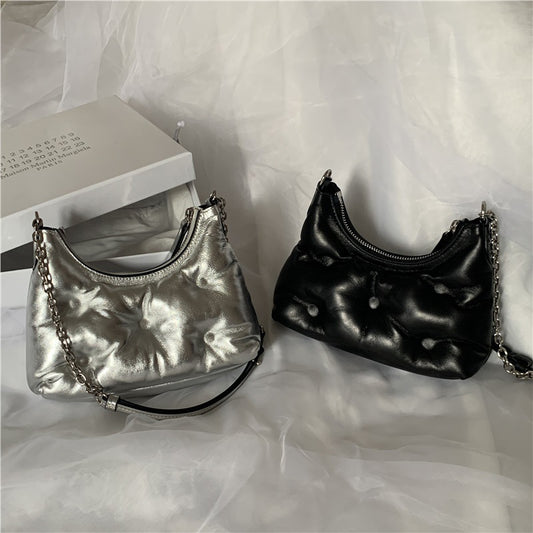 Style Sheepskin Mini Chain Cloud Underarm Bags