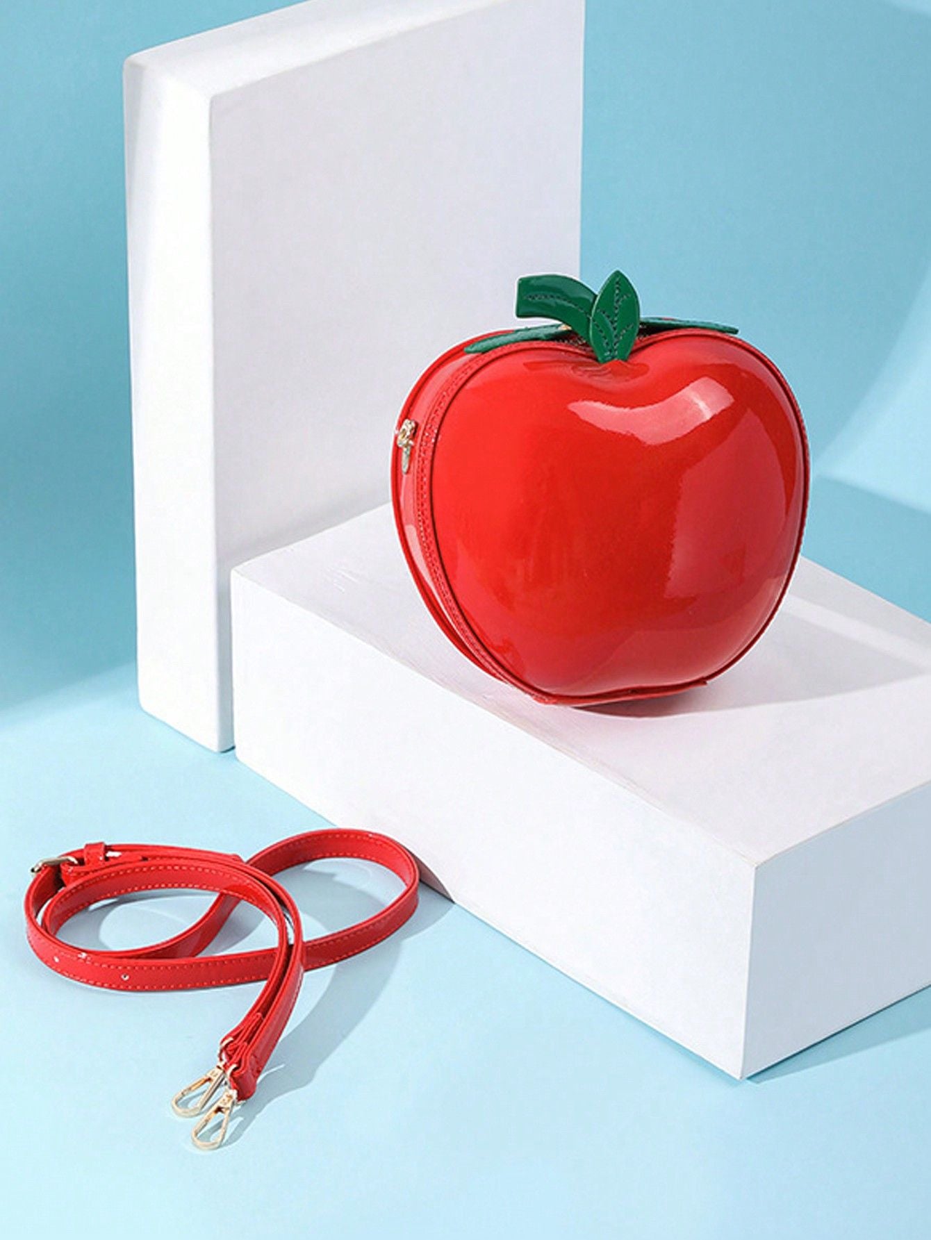 Women's Christmas Creative Shape Apple Lightweight Mobile Shoulder Bags