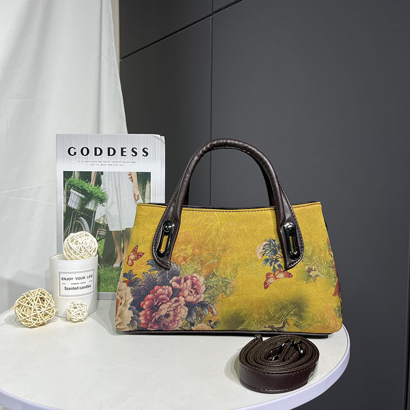 Women's Style Ink Painting Cheongsam Retro Fashion Handbags