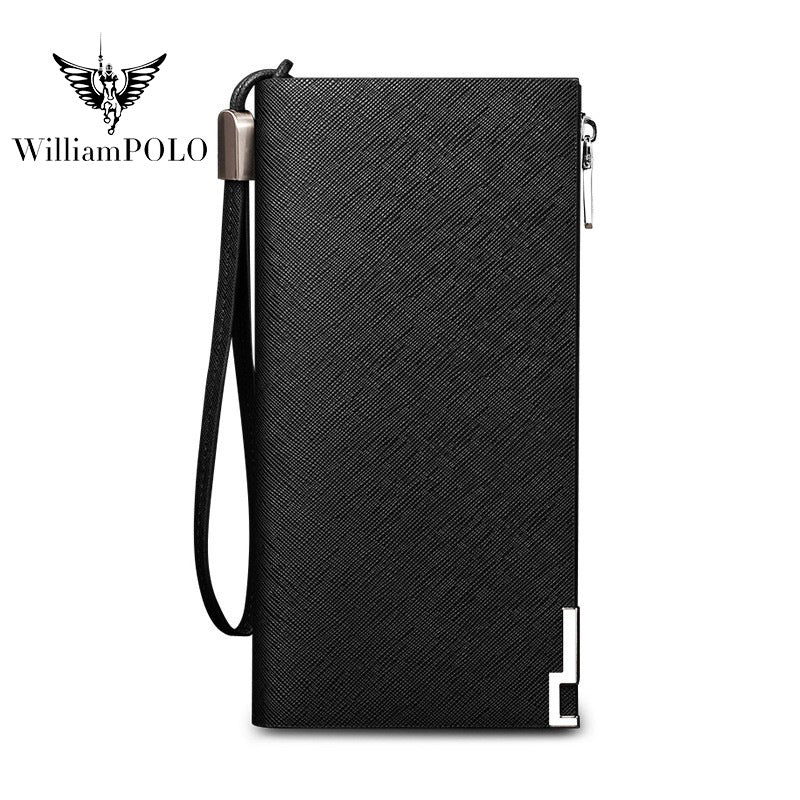 Men's Emperor Paul Long Genuine Leather Large Capacity Men's Wallets