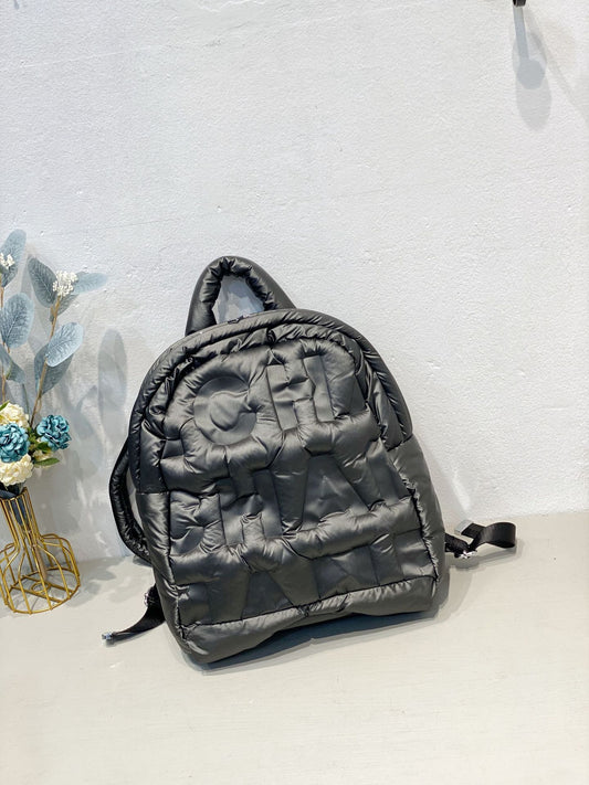 Women's Fashion Large Capacity Pressed Words Lazy Space Backpacks